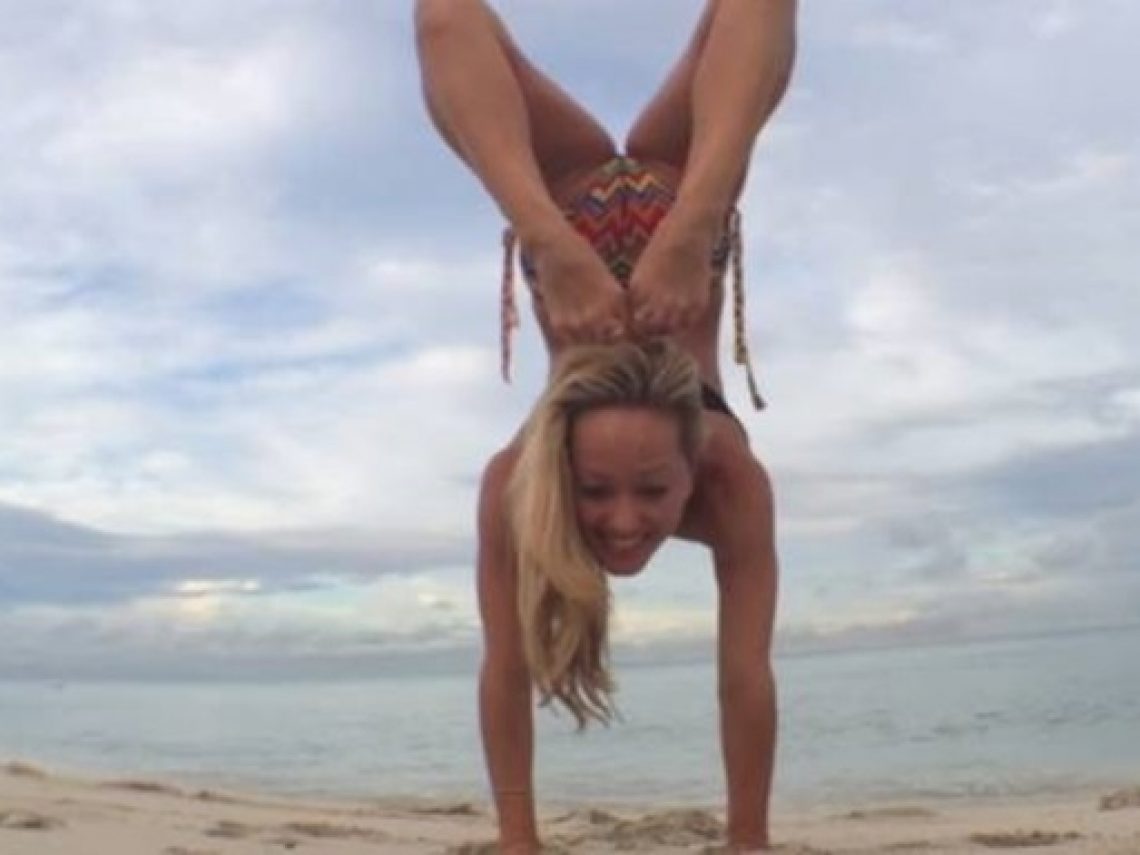 Naked Girl Handstand