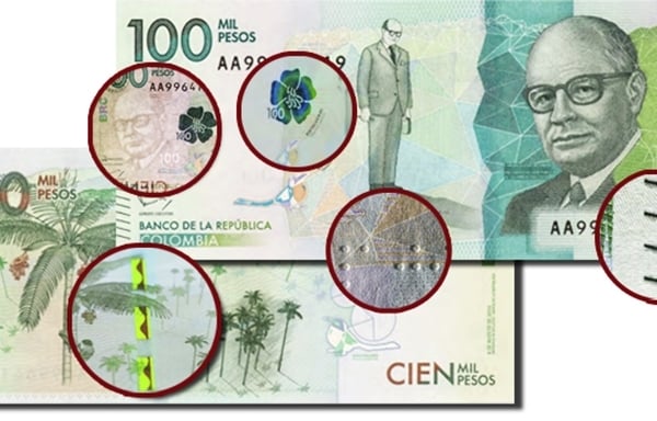 Conozcal os trucos para detectar si un billete de 100.000 pesos es falso