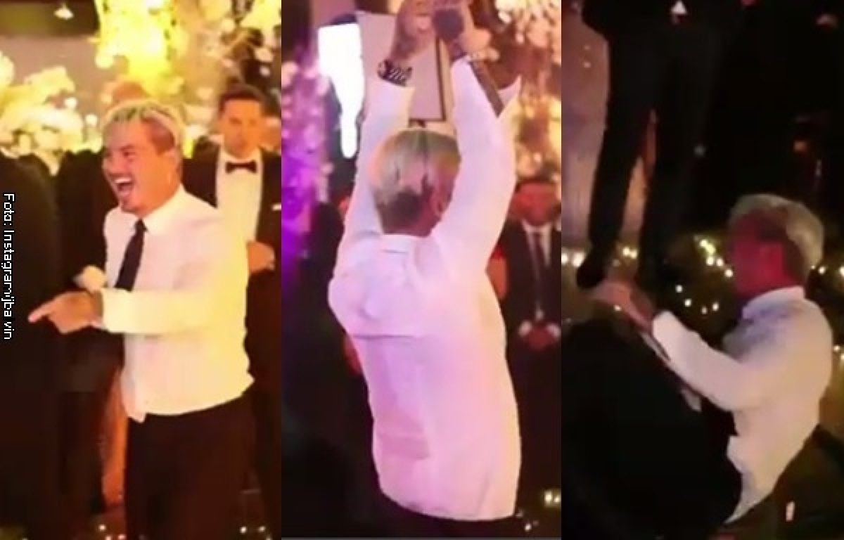 ¡Ups! J Balvin se cayó en plena boda de Nicky Jam Candela