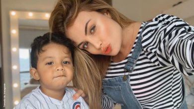 Sara Uribe comparte video de como su hijo no la deja maquillar