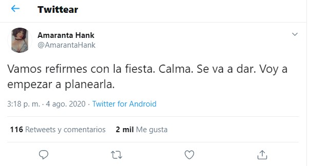 pantallazo de twitter