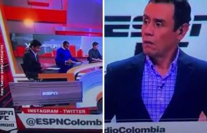 Periodista deportivo tiene preocupante accidente en TV