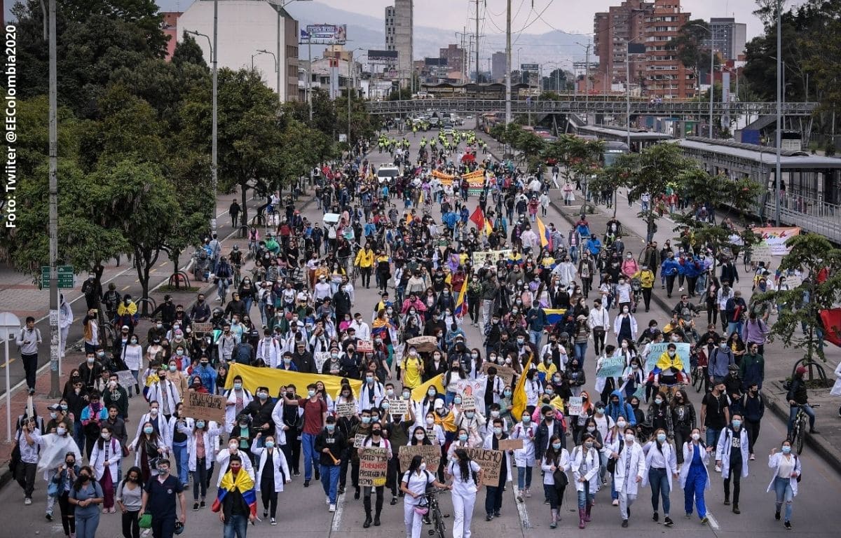 Joven rechazó las marchas en Bogotá por no poder ir a un restaurante