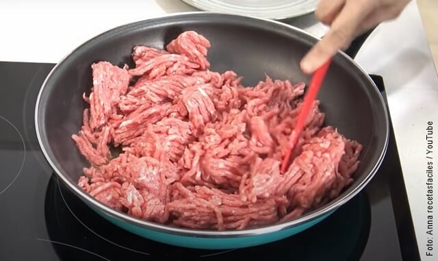 foto de carne molida preparada