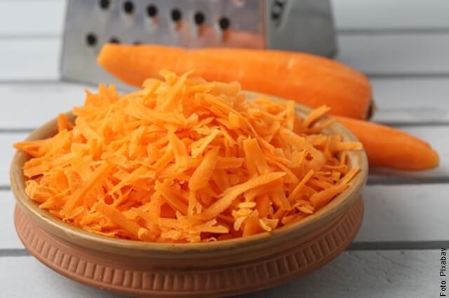 foto de ralladura de zanahoria