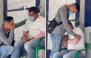 Hombre se encadena para que le paguen 31 salarios que le deben