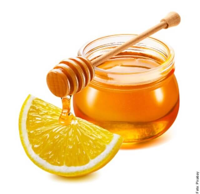 foto de miel con limón