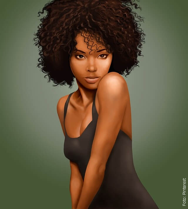 ilustración de mujer afro