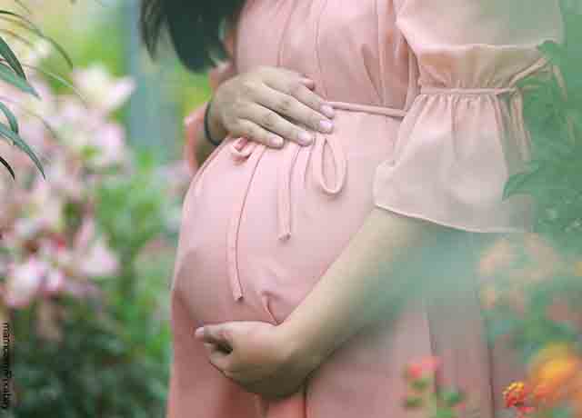 Foto de la panza de una mujer embarazada