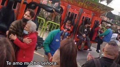 Viral: abuela subió a atracción extrema en parque de Bogotá