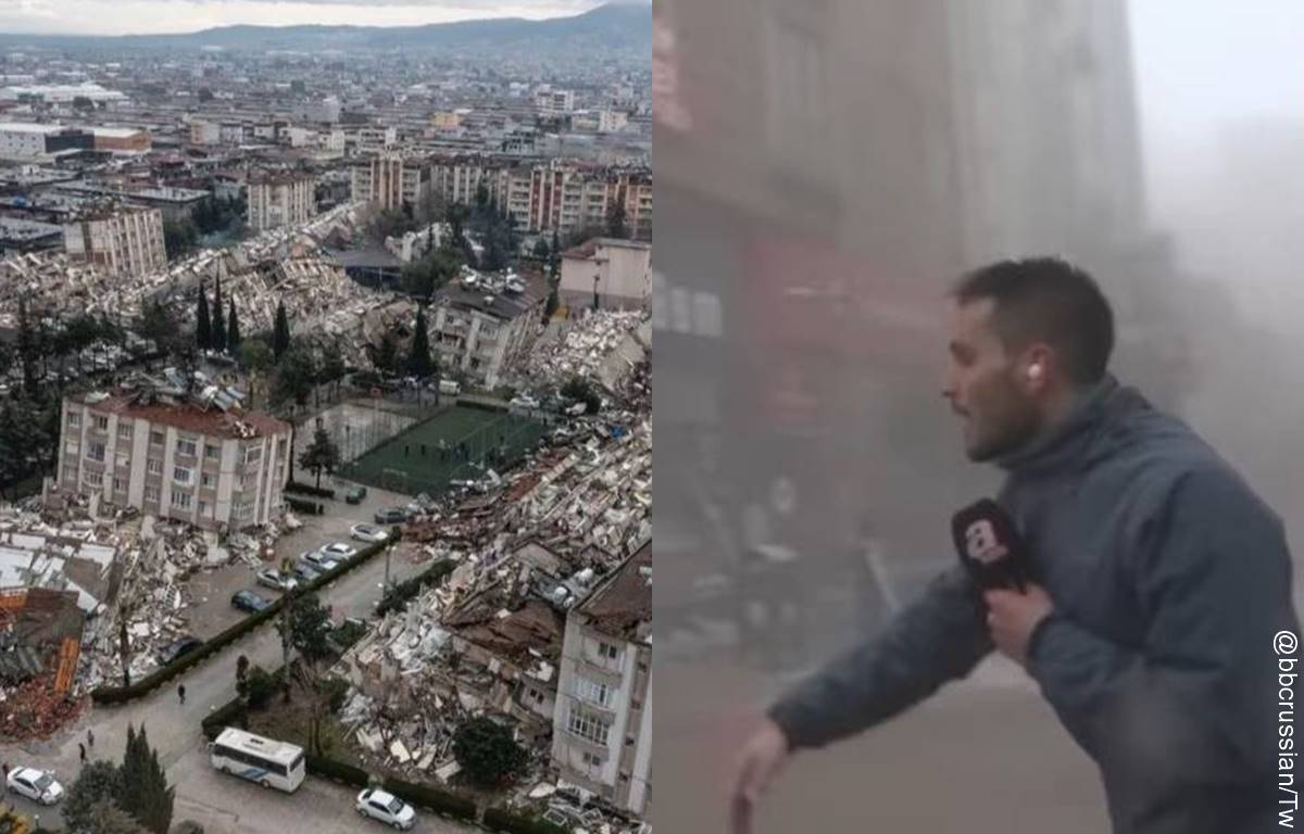 Periodista auxilió a niña tras sismo en Turquía y en directo