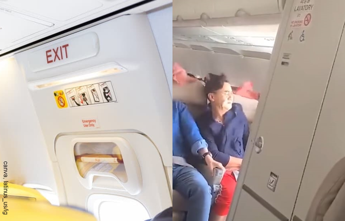 ¡Insólito! Hombre abrió la puerta de emergencia de un avión en pleno vuelo