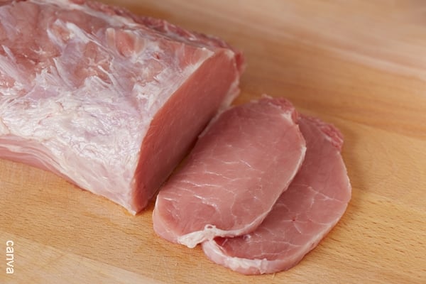 Foto de lomo de carne de cerdo.
