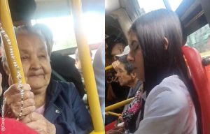 ¿Iba cansadita? Joven se hizo la dormida para no ceder la silla a abuelita en Transmilenio