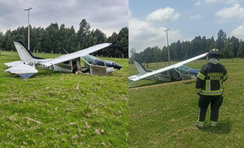 Accidente de una avioneta cerca de Bogotá
