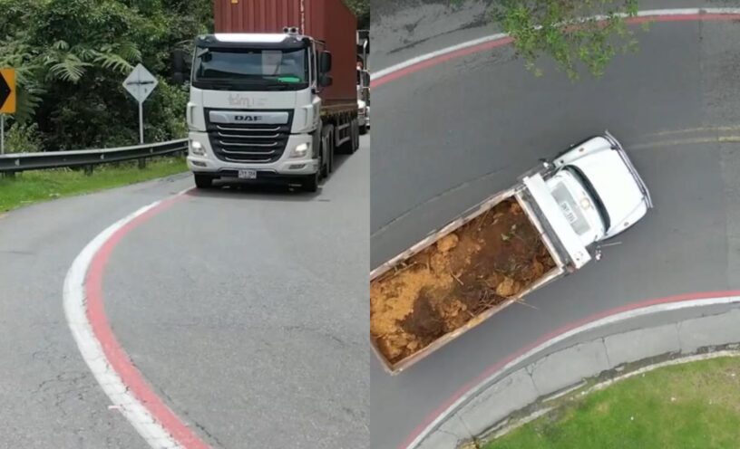Líneas rojas en carreteras