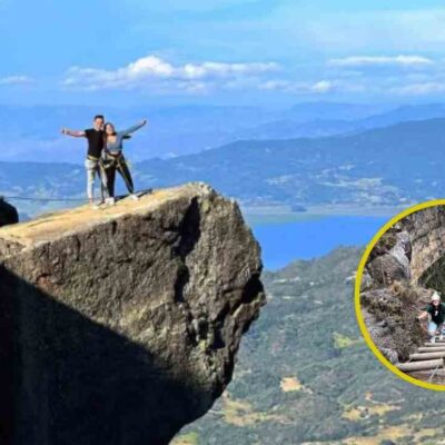 A solo 2 horas de Bogotá, la piedra "suspendida en el aire"