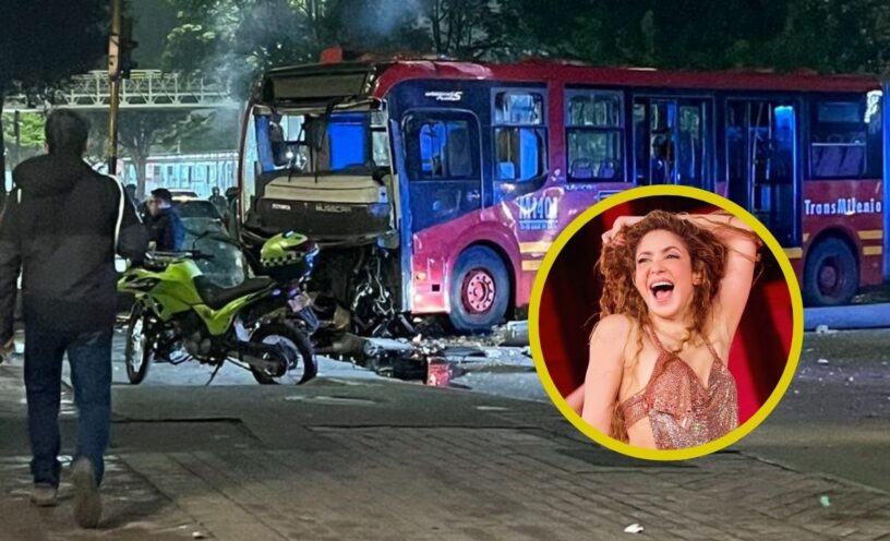 accidente de TransMilenio que transportaba asistentes del concierto de Shakira