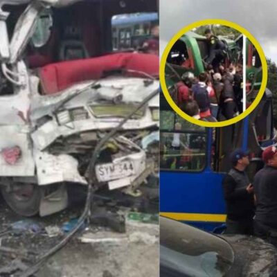 grave accidente en la avenida Boyacá con Primera de Mayo