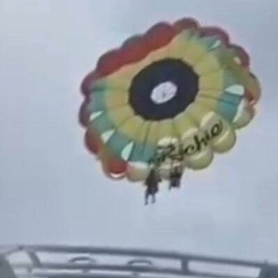 accidente en parasail en San Andrés