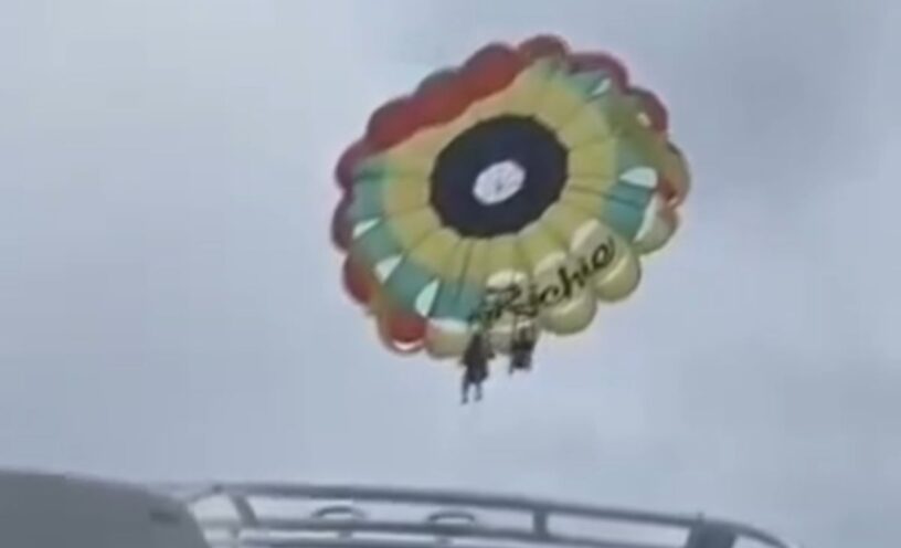 accidente en parasail en San Andrés