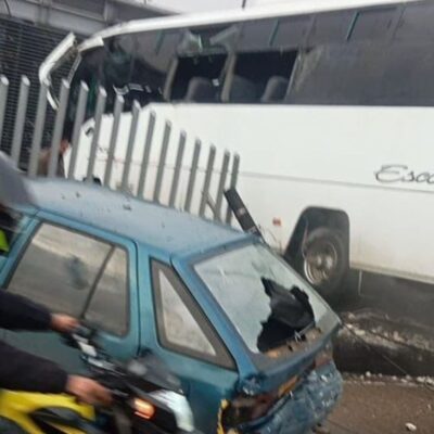 accidente entre un bus y un TransMilenio
