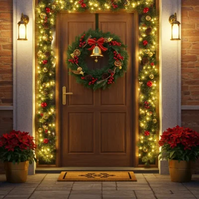Abre las puertas a la prosperidad: Ideas originales para decorar tu entrada esta Navidad y atraer la buena energía