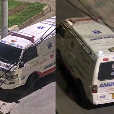 ambulancia que abandonó a un enfermo en Bogotá