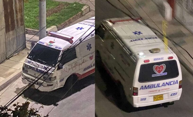 ambulancia que abandonó a un enfermo en Bogotá