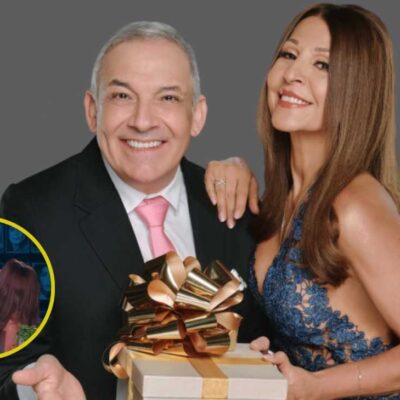 Amparo Grisales y César Escola se dieron un beso