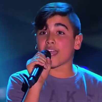 antes y después de Gerónimo Ángel de La Voz Kids