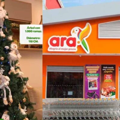árbol de navidad económico de Tiendas Ara