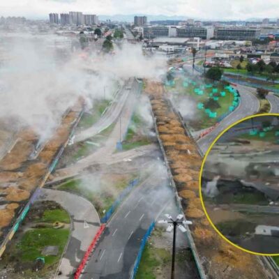 así fue la implosión de los puentes de la avenida américas con calle 13