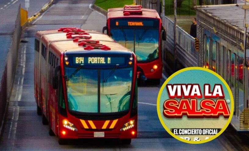 rutas de Transmilenio en Viva la salsa