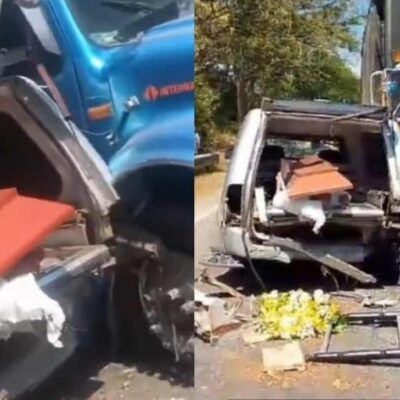 Ataúd 'salió volando' tras accidente de carro fúnebre