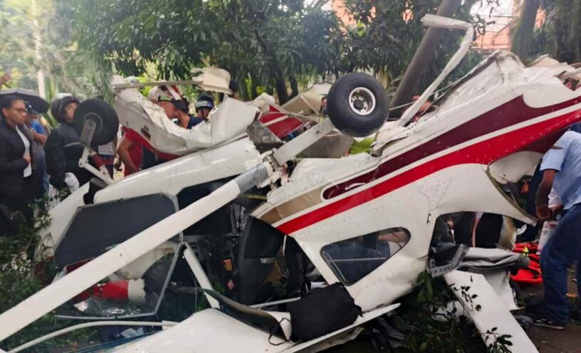 avioneta se estrelló cerca al estado de Medellín
