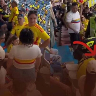 Candela Estéreo se retracta de la noticia de la noticia hombre fue pillado con su presunta amante durante el partido de Colombia
