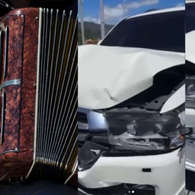 Cantante de vallenato se salvó de morir con su esposa en grave accidente de tránsito