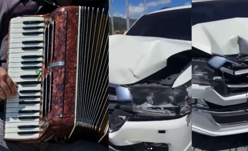 Cantante de vallenato se salvó de morir con su esposa en grave accidente de tránsito