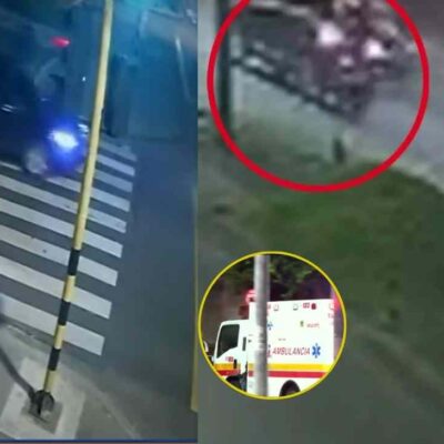 carro arrolló a un motociclista y huyó tras cometer la infracción