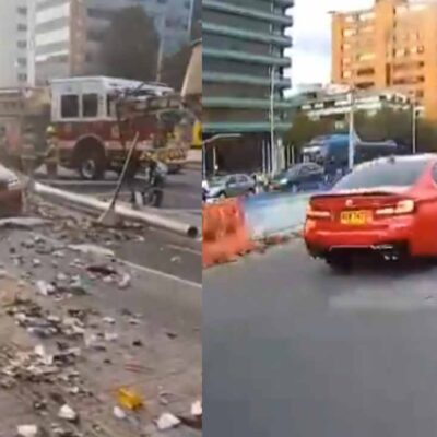 carro de alta gama chocó en norte de Bogotá