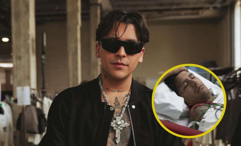 Christian Nodal salió del hospital