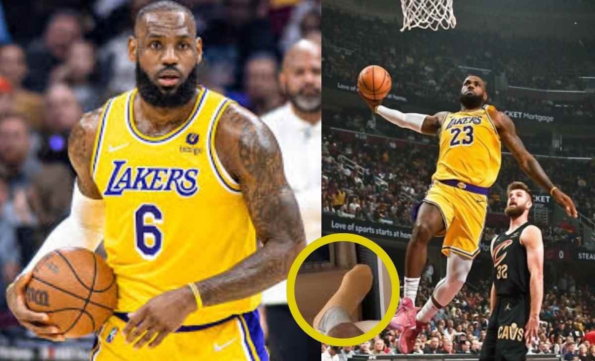como se ven los pies de LeBron James