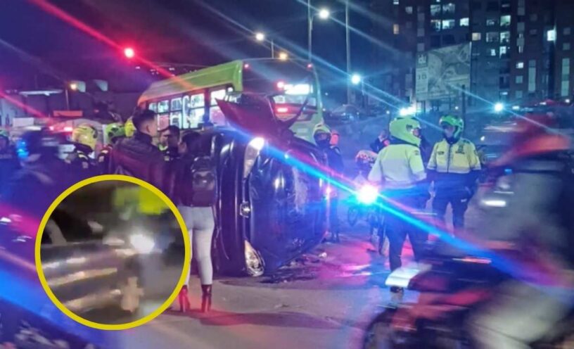 Conductor estrelló varios motociclistas en Bogotá