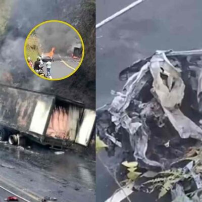 Conductor falleció tras chocar contra camión