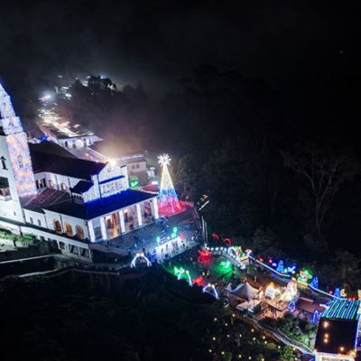 cuándo prenden el alumbrado navideño en Monserrate