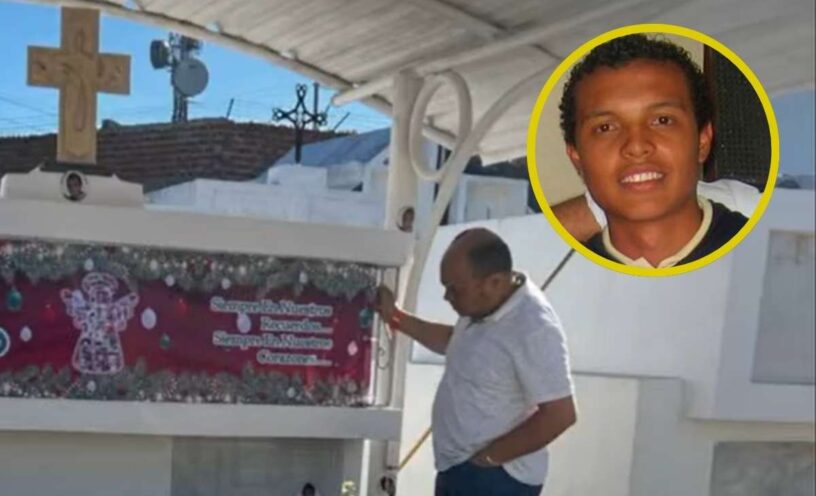detalle en la tumba de Luis Andrés Colmenares