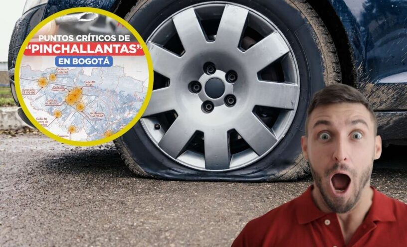 ¿Dónde están ubicados los "pinchallantas" en Bogotá?
