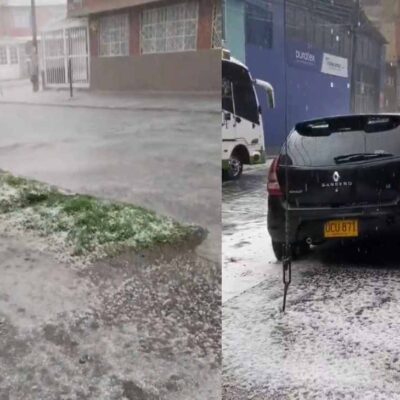 dos climas diferentes se presenciaron en Bogotá