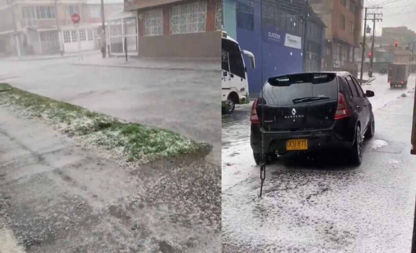 dos climas diferentes se presenciaron en Bogotá